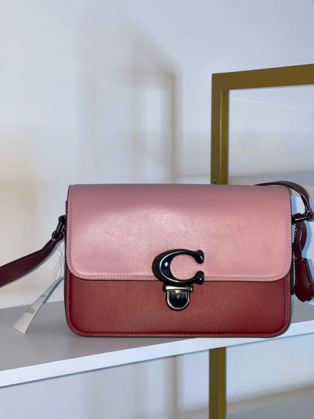 Coach Pink Multi Colorblock Studio Handbag